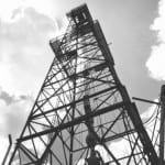 Oil well drilling rig, Atlantic Refining Co., July 1957, Robert Yarnall Richie photographs
