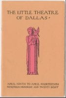 The Swan program for Little Theatre of Dallas performance, April 9-14, 1928, Bywaters Special Collections, SMU.