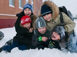 Russian boys in snow 400x300