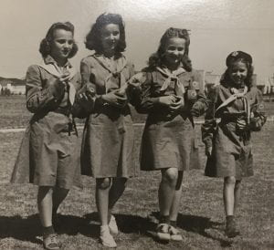 Girl Scouts with cookies, undated