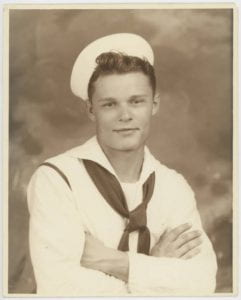Blackie Sherrod in Navy uniform