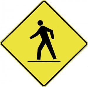 picture of pedestrian sign