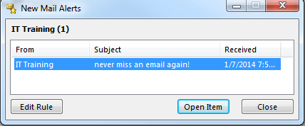 email alert