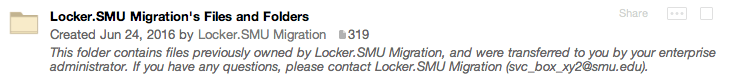 Locker.SMU User Archives on Box@SMU