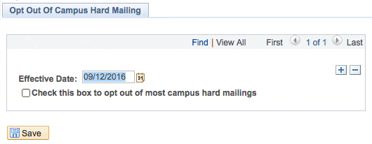 Opt Out Of Campus Mailings