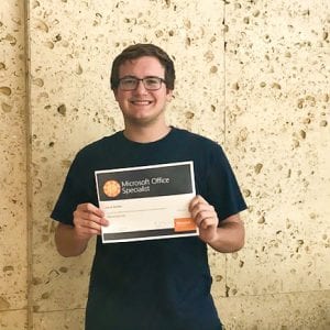 Jacob Becker awarded Microsoft Excel Certification IT Connect