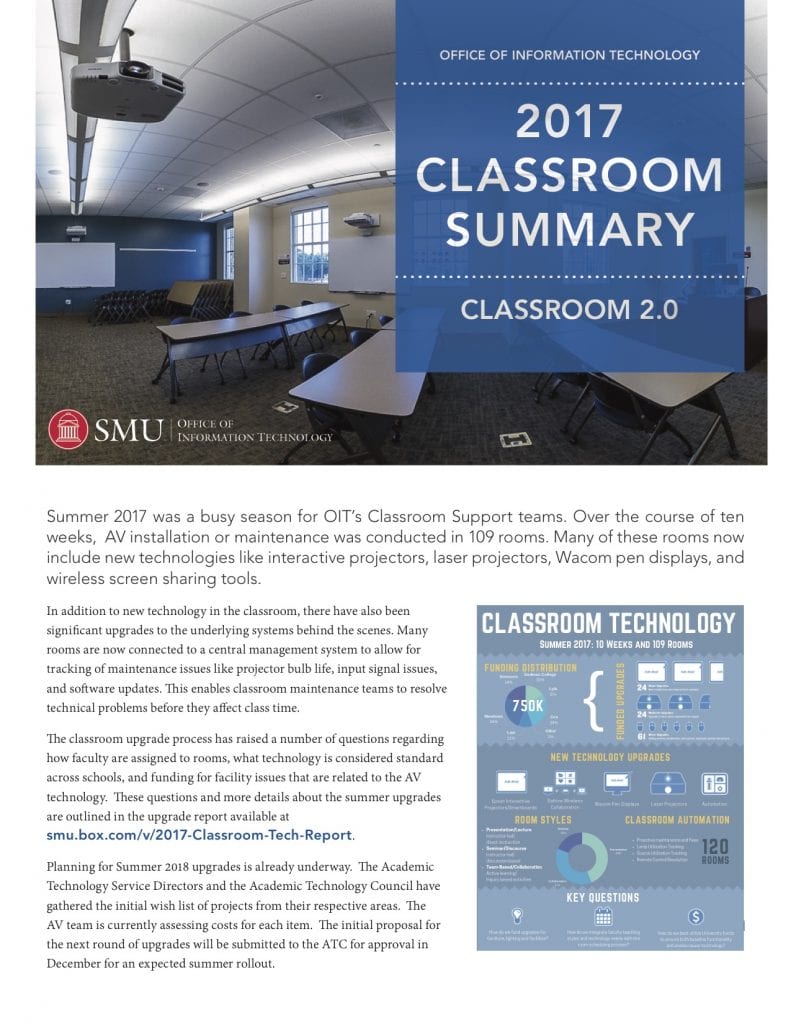 2017 OIT Classroom Summery Report Cover