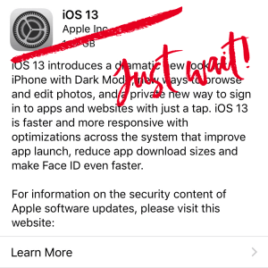 Just wait on iOS 13