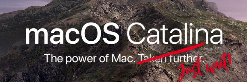 Just wait to upgrade to macOS Cantalina