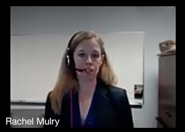 Rachel Mulry on Zoom Meeting