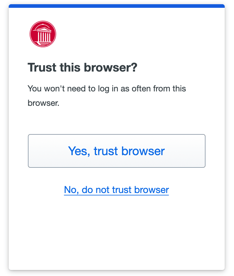 Duo Security Trust Browser window