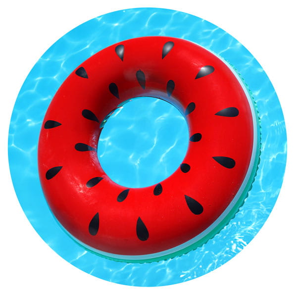 pool float in a pool
