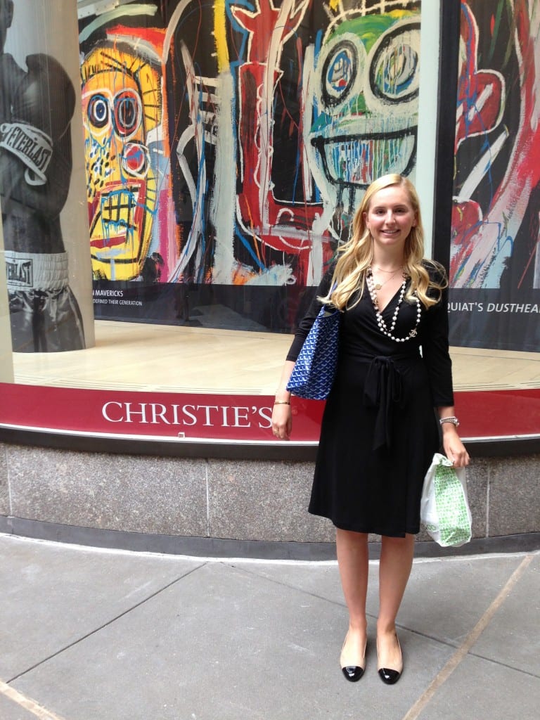 Lexy Damianos interned for Christie’s in New York City and is now a full-time employee.