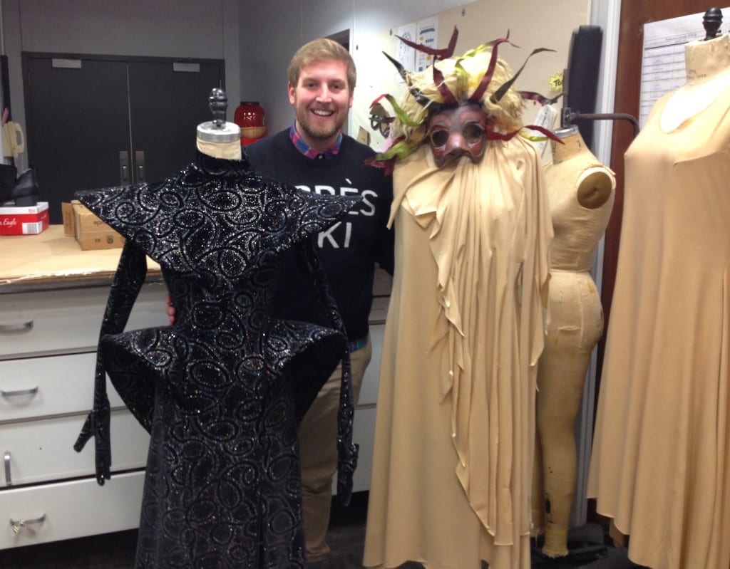 Dowell at work in the costume shop.
