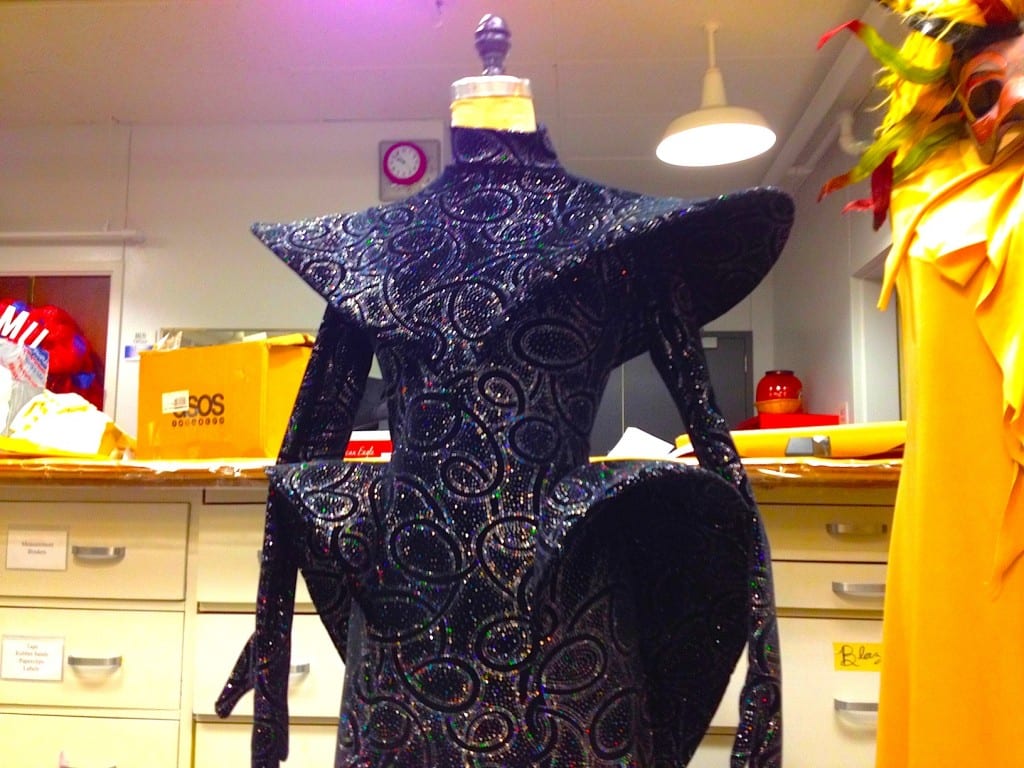 The finished garment will be worn by M.M. Voice grad student Alissa Roca.