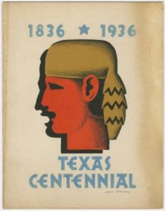  Untitled, Tempera Painting of Davy Crockett for 1936 Texas Centennial by Jerry Bywaters, Bywaters Special Collections, SMU.