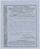 two items from the Collection of Adelsverein Documents, 1845-1864