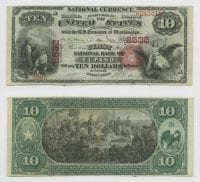United States $10.00 (ten dollars) national currency, July 15th, 1881, DeGolyer Library, SMU.