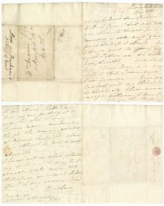 1816 letter from Lady Diana Barham to Mrs. Thomas Haweis