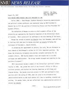 Press release, pg. 1, August 25th, 1987