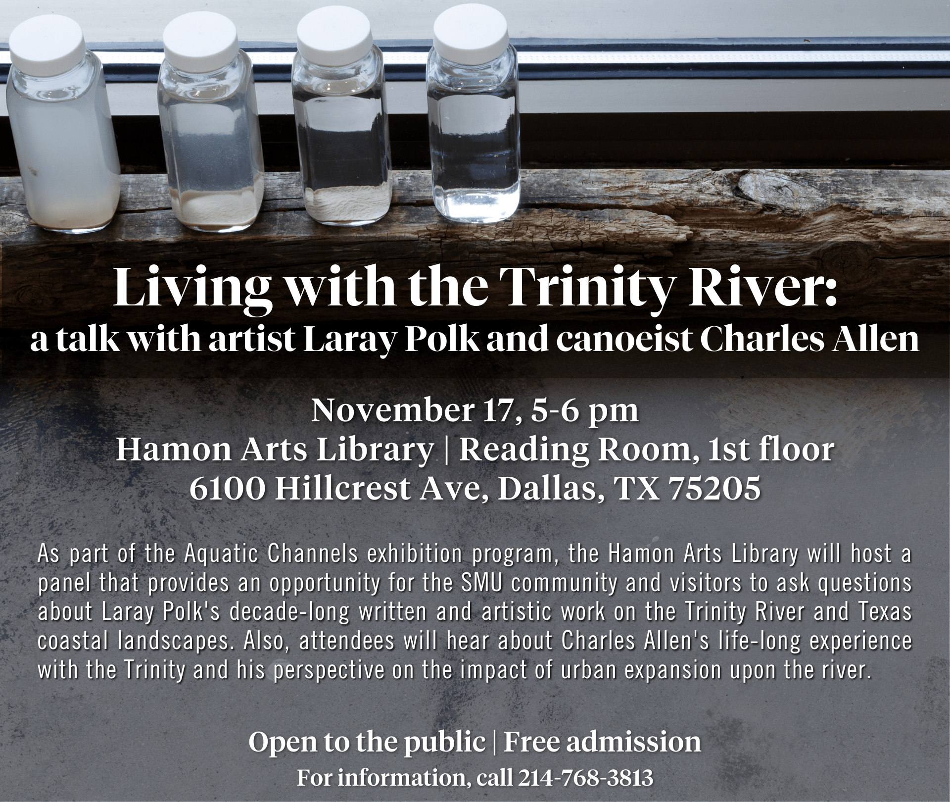 Living with the Trinity River panel discussion on Nov. 17, 5 - 6 pm