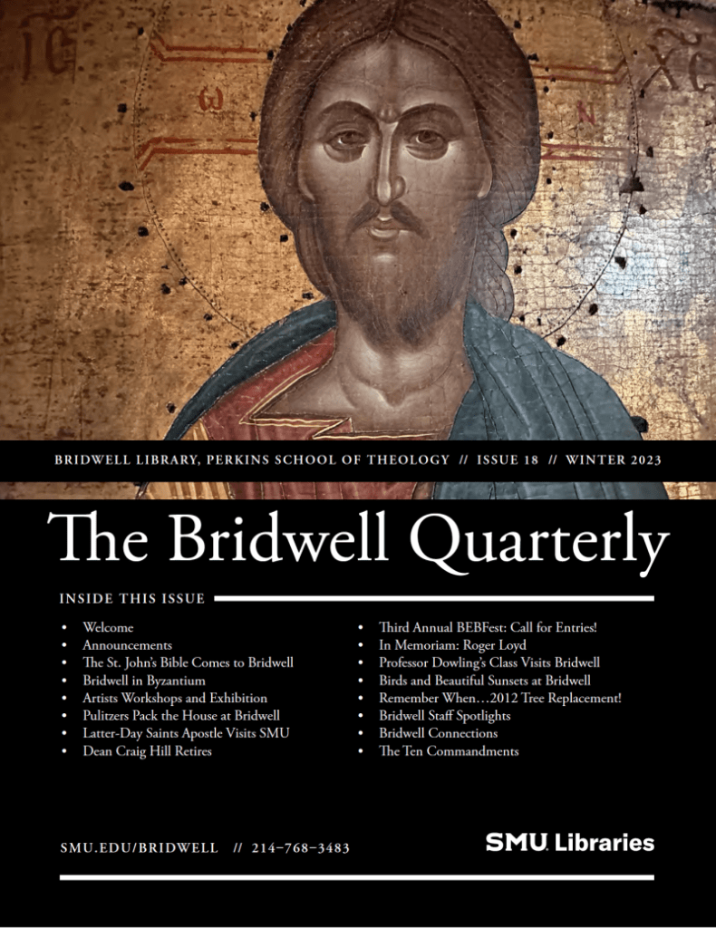 Cover of Bridwell Quarterly