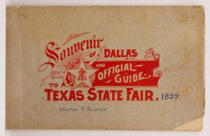 Souvenir of Dallas and official guide to Texas State Fair, 1899