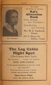 "Negro city directory of Dallas [Part 1]," page 75, DeGolyer Library, SMU.