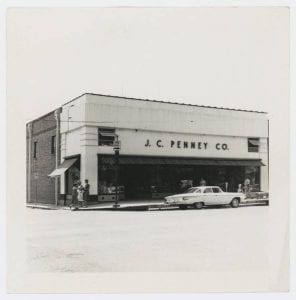 Greenville JCPenney store and car.
